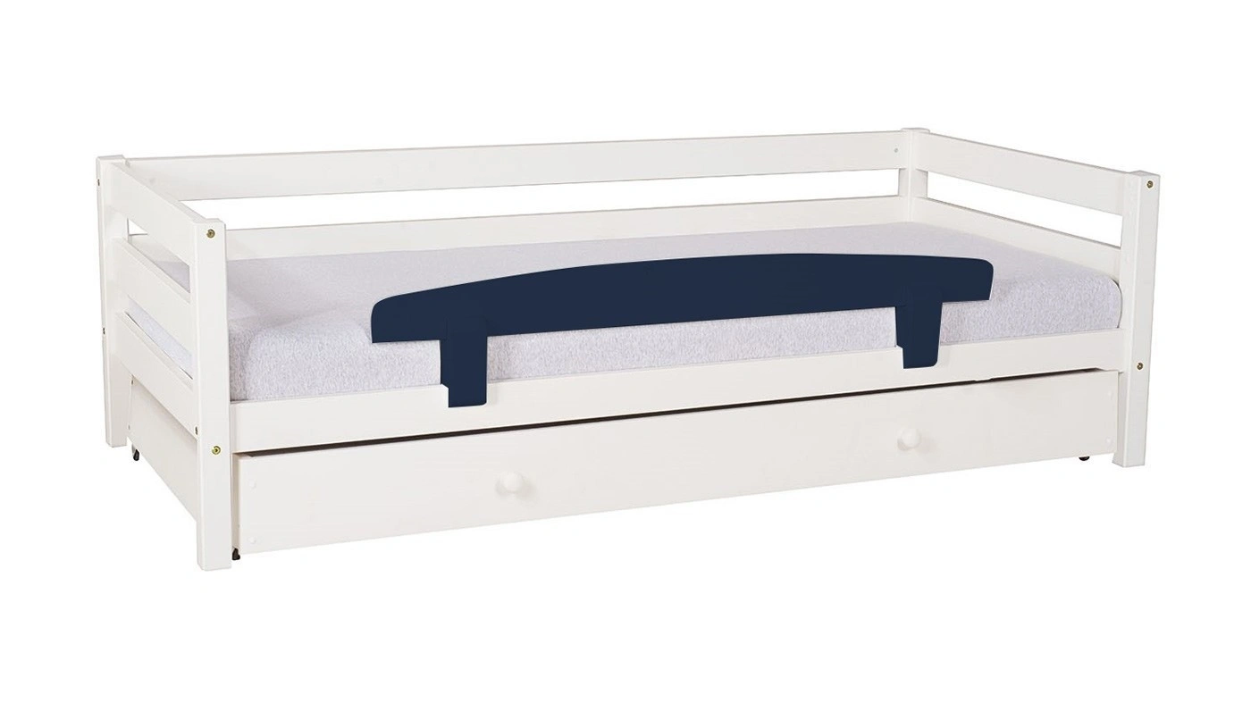 מיטת ילדים מיקה עם ארגז רוחב 80 ס"מ | עם מעקה אחורי